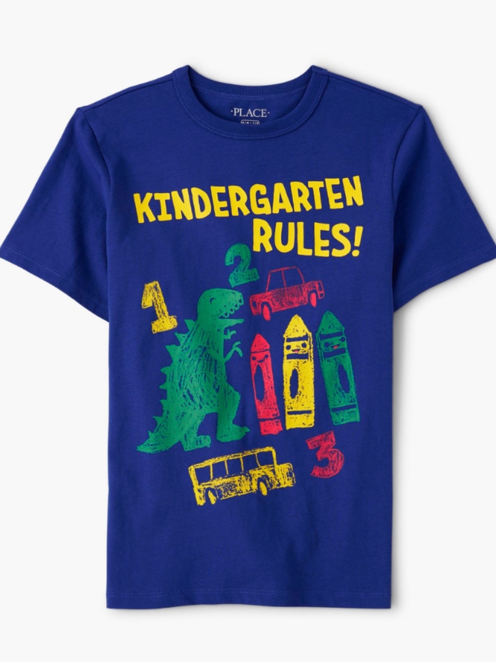 Royal Blue "Kindergarten Rules" Graphic Tee